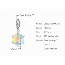 Sparkling Crystal Snowflake Charm