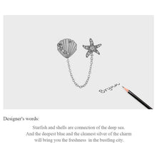 Marine Adventure Starfish and Shell Safety Chain Charm with Silicone