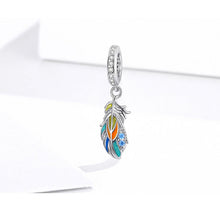 Peacock Colorful Feather Pendant Charm