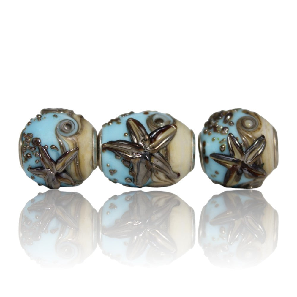 Neptune's Symphony Set of 3 beads