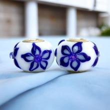 Set Gzhel Flowers of 2 Beads
