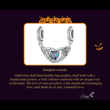 Halloween Skeleton Double Hoop Pendant