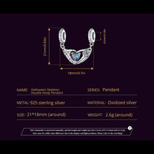 Halloween Skeleton Double Hoop Pendant