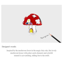 Red Cute Mushroom Charms Beads