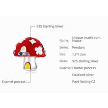 Red Cute Mushroom Charms Beads