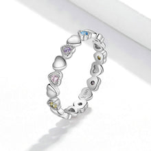 Stackable Ring Heart Black CZ