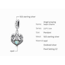 Angel Praying Heart Charm