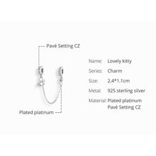 Pet Cat Heart Safety Chain with Silicone