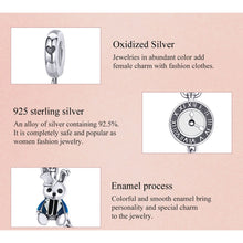 Magical Rabbit and Clock Safety Chain Charm