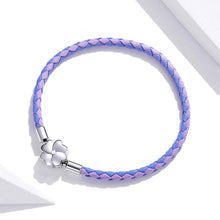 Leather Two-Tone Clover Bracelet