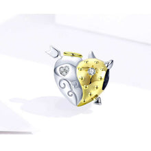 Angel & Devil Heart Bead Charm