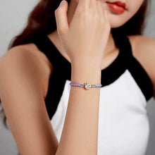 Leather Two-Tone Clover Bracelet