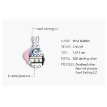 Charm Easter Miss Rabbit Egg Colorful