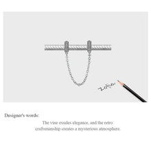 Vintage Vine Safety Chain Charm