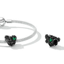 Dark Skull Shaped Rose Charm