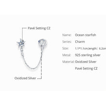 Marine Adventure Starfish and Shell Safety Chain Charm with Silicone