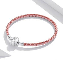 Leather Two-Tone Clover Bracelet