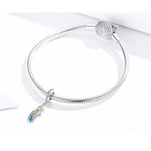 Peacock Colorful Feather Pendant Charm