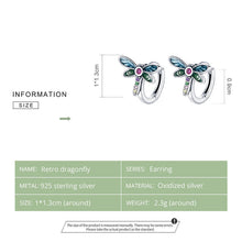 Dragonfly Earrings Buckle Earrings Round