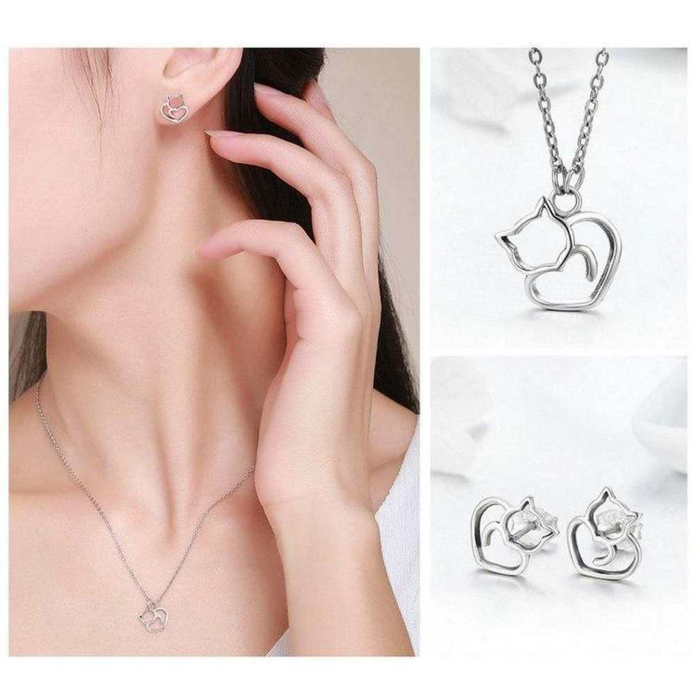 Fashion Cute Cat Jewelry Sets