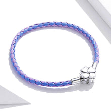 Leather Two-Tone Clover Bracelet