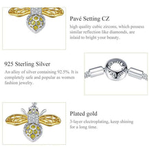 Queen Bee Pendant Charm Bracelet