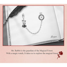 Magical Rabbit and Clock Safety Chain Charm