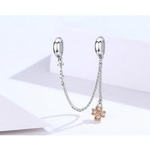 Four Leaf Clover Safety Chain Charm with Silicone