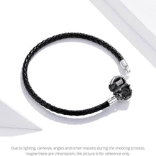 Black Cross Leather Bracelet