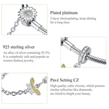 Bracelet Busy Bee and Sunflower Safety Chain