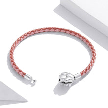 Leather Two-Tone Clover Bracelet