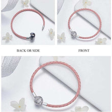 Pink Leather Bracelet