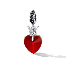 Magic Crown Red Heart Charm Bead Pendent