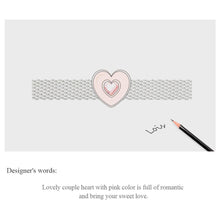 Pink Heart Clips Charm fit for Reflexions Bracelet