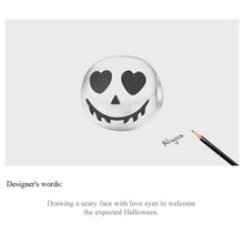 Skull Face Round Metal Beads