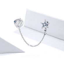 Marine Adventure Starfish and Shell Safety Chain Charm with Silicone