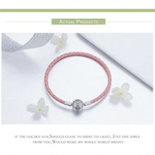 Pink Leather Bracelet