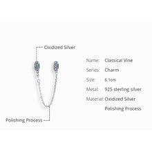 Vintage Vine Safety Chain Charm