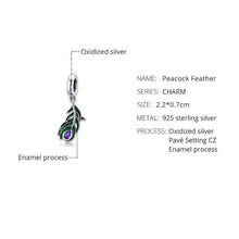 Charm Peacock Feather