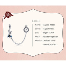 Magical Rabbit and Clock Safety Chain Charm