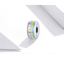 Round Stopper Pendant Triangle Symbol Colorful Charm