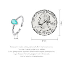 Waterdrop Turquoise Open Size Ring