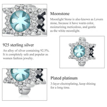 Moonstone Snowflake Bead Charm 
