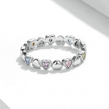 Stackable Ring Heart Black CZ