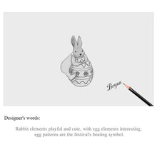 Charm Easter Miss Rabbit Egg Colorful