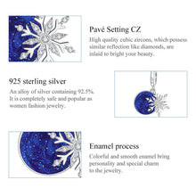 Snowy Night Sky Pendant Charm