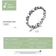 Stackable Ring Heart Black CZ