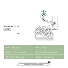 Spiral Peacock Adjustable Ring