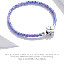 Leather Two-Tone Clover Bracelet