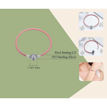 Pink Leather Bracelet